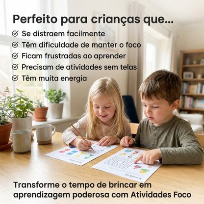 Kit Atividades para o Foco™ +100 Atividades para Estimular Atenção, Foco e Aprendizado